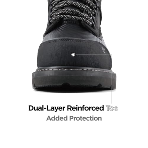 Image of SUREWAY 6in Waterproof Work Boots for Men, Leather, Soft /Composite Toe | Waterproof leather work boots with Goodyearwelt construction,EH protection,oil and slip-resistant outsole