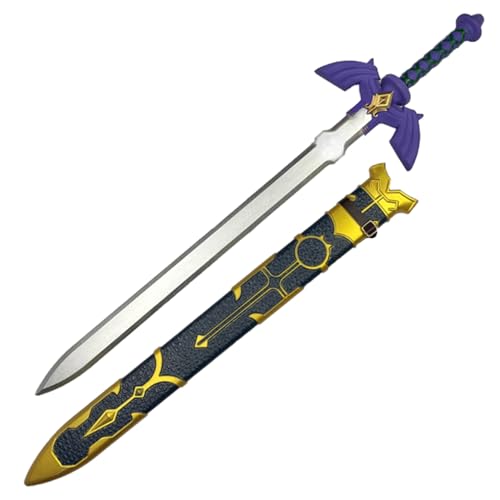 otaku gear 37 Inch Heroic Master Foam Sword with Plastic Scabbard Prop for Cosplay LARP Halloween Costume and Display