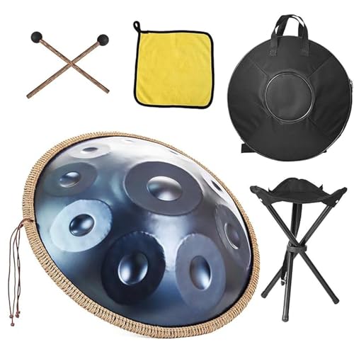 Handpan Drum D Minor para yoga y meditación 440Hz 10 notas azul miniatura 1