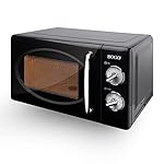 Retro-Mikrowelle, Kapazität 20 l, 700 W, Timer, verschiedene Leistungsstufen, Schwarz – Bild 4