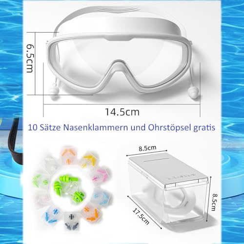 Lunettes de natation panoramique adulte pour nager sans buée en mer ou bassin