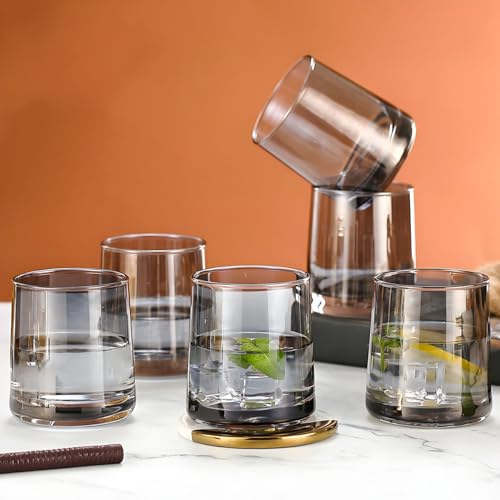 Image of WRINGO Black 250ml Premium Juice Glasses and Transparent Water Glass Medium Tumbler Glasses for Drinking Water and Cocktails, Diamond Glasses Water Glass (Diamond, Set of 12)