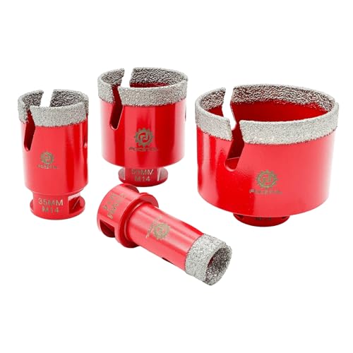 Foret Diamant Kit Trepan Carrelage - FOCSTOL Scie Cloche Carrelage Kit pour Porcelaine Marbre Granit 4 pièces (20/35/50/68mm)