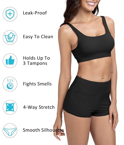 Beautikini Period Swimwear Sporty Bikini Sets Two Piece Menstrual Swimsuits Leakproof Bathing Suit for Teen Girls3