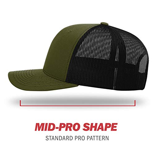 Image of Richardson 112P Patterned Snapback Trucker Hat - Custom Leather Patch Hat | No Minimals | Volume Tiered Pricing