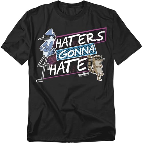 Popfunk Regular Show Haters Gonna Hate T-Shirt (Medium) Black