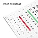 PECULA Snellen Eye Chart, Wall Chart, 22 in x 11 in, 20/20 Vision Test, Color Vision Test, Plastic, Washable, Perfect for Optometrists, Students, Offices, Schools