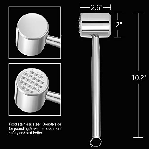 Meat Tenderizer, Meat Hammer of heavy Metal tool for Tenderizing Steak, Beef, Poultry, kitchen. Stainless steel material, Easy to clean, 100% Dishwasher Safe by DIMESHY. - Thumbnail 3