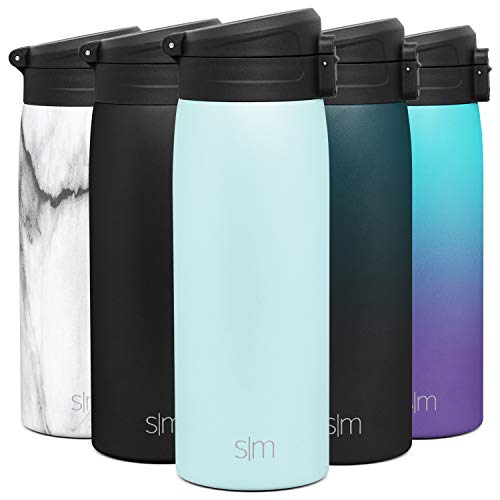 Simple Modern Kona Insulated Travel Mug Thermos with Flip Lid Stainless Steel Coffee Cup Tumbler, 16oz, Seaside Simple Modern Kona Insulated Travel Mug Thermos with Flip Lid Stainless Steel Coffee Cup Tumbler, 16oz, Seaside