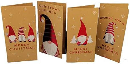 Set Of 12 Festive Gonk Christmas Money Wallets Fully Recyclable Voucher Gift Card Wallets & Envelopes