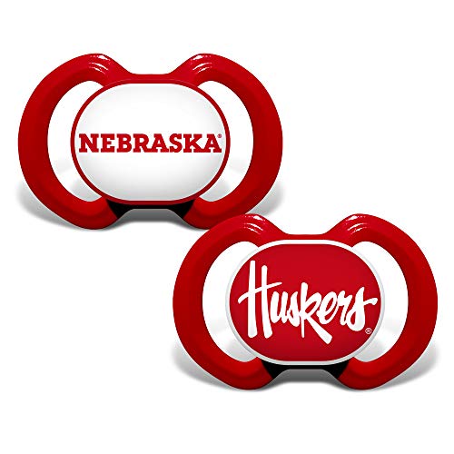 Baby Fanatic Pacifier 2-Pack - NCAA Nebraska Cornhuskers - Officially Licensed League Gear