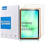 CoBak 2-Pack Tempered Glass Screen Protector for Samsung Galaxy Tab A11 Plus (A11+) 2025 / Tab A9 Plus (A9+) 2023 11-inch, Installation Frame, 9H Hardness, Anti-Scratch