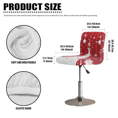 Image of Bar Stool Covers with Backs Christmas Tree Decor Height Mid Low Back Chair Protector Stain Resistant Bar Stool Chair Covers Counter Height Chair Covers Set of 2