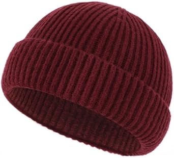 Beanies for Women Men Black Knitted Beanies and Winter Warm Hats for Women and Men Cuffed or Skull Caps