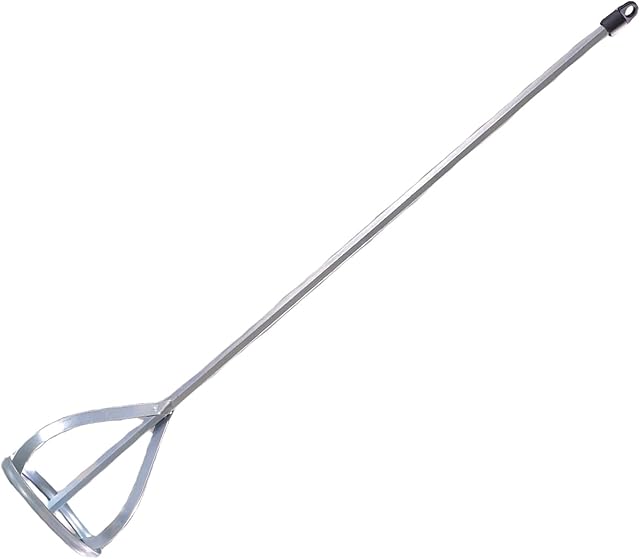 TILER Paint Mixer for Drill in 1 to 5 Gallon Bucket -Mud Stirrer Drill Attachment Paddle Dia.- 100mm -23.62 Inch Length- Zinc plated steel - Hex head for non slip -Easy to clean 8201-100S