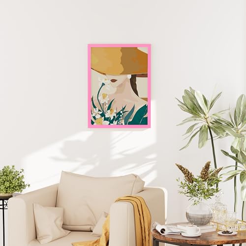 decorUhome 12x16 Picture Frame Set of 10, Display Photos 8.5x11 with Mat or 12x16 Unmatted for Picture Frames Collage Wall Decor, Pink