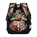 SEOCKA Mexican American Flag Casual Backpack Travel Pack Bag Laptop Backpacks With Side Pockets Front Zipper Pockets Bookpack Daypack Picnic Rucksack Computer Bag