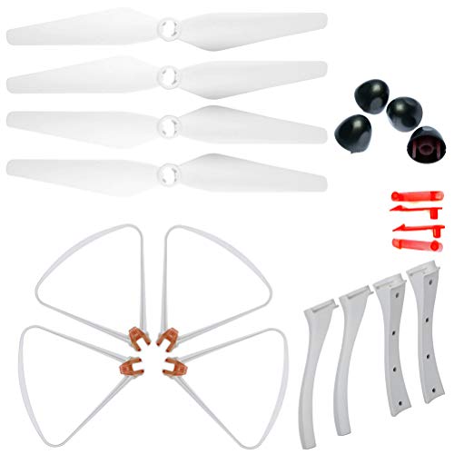 XiaoPengYo Spare Parts Rotor Blade Protective Gear + Foot Stand + Blade Cover + Blade lockstitch compatible with Syma X8SC X8SW X8PRO Quadcopter Drone
