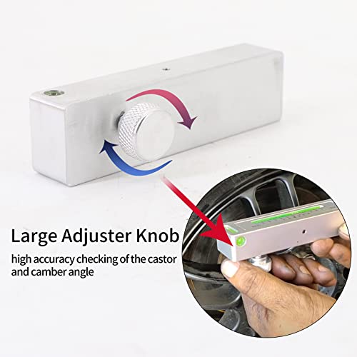 Kipa Adjustable Magnetic Gauge Tool Camber Castor Strut Wheel Alignment Tool For Truck Car Rv Tire Repair, New Top Strong Magnetic Absorb, Ingenious Design, Practical (Square End Mounting) #TOP4