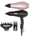 1875W Professional Salon Infrared Hair Dryer, Negative Ionic Blow Dryer for Fast Drying, AC Motor Light Weight Hair Blow Dryer with Concentrator (Black)