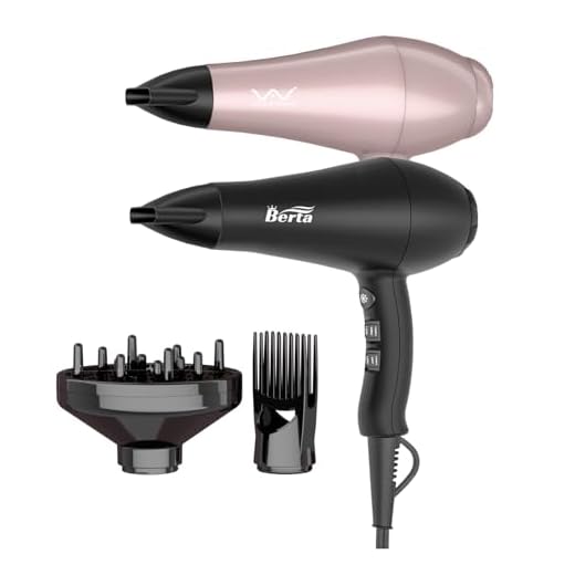 1875W Professional Salon Infrared Hair Dryer, Negative Ionic Blow Dryer for Fast Drying, AC Motor Light Weight Hair Blow Dryer with Concentrator (Black)