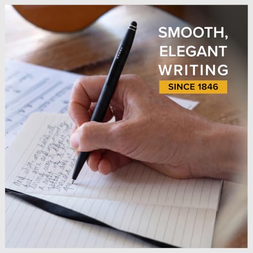 Image of Cross Tech 2 Satin Black Ballpoint Pen - Refillable, Medium Point, Black Ink, Premium Gift Box