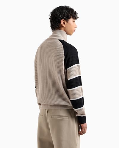 Armani Exchange Men's Half Zip Stripe Sleeve Pullover4