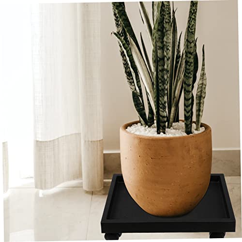 Ganazono 1Pc Rectangular Tray Wheeled Cart Plastic Pallet Plastic Garden Pots Planter Tray With Wheels Planter Dolly Planter Pots For Indoor Plants Potted Stand Rack Rolling Bonsai Rack #TOP5