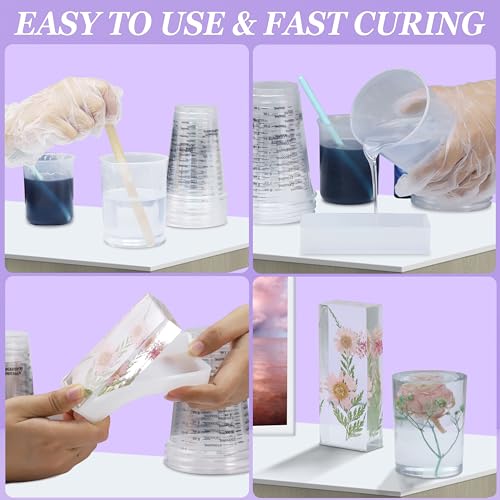 image for alida 0.5 Gallon Crystal Clear Epoxy Resin, Resin Epoxy Table Top, No 