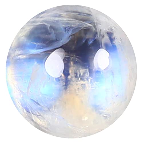 Pierre de lune bleue ronde pour création de bijou unique et bague artisanale
