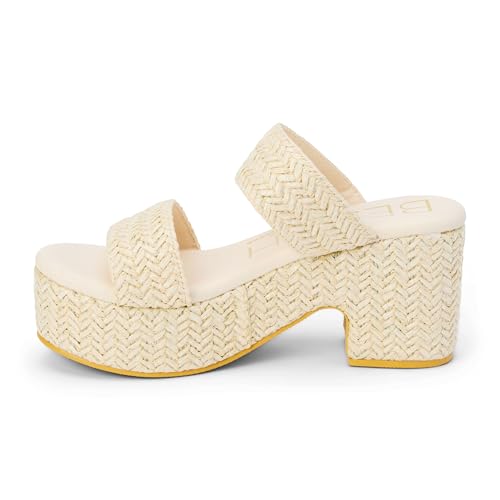 Image of BEACH by Matisse Womens Gem Platform Block Casual Sandals Casual High Heel 3 inch & Up - Off White