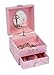 JewelKeeper Musical Jewelry Box, Pink Rose Design with Pullout Drawer, Swan Lake Tune