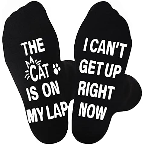 Jeasona Cat Dad Socks with Gripper Cat Dad Gifts for Men Fathers’ Day Cat Gifts for Men Cat Lovers Mens Cat Socks 9-11 Gifts for Men Dog Lovers Calf Socks 9-11 Cover