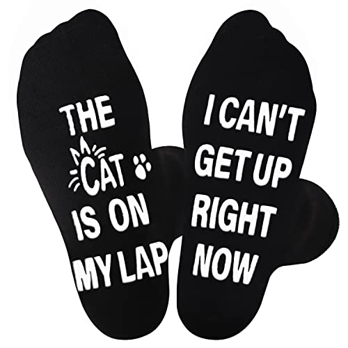 Jeasona Dad Socks with Gripper Cat Dad Gifts for Men Fathers Day Gifts for Men Cat Lovers