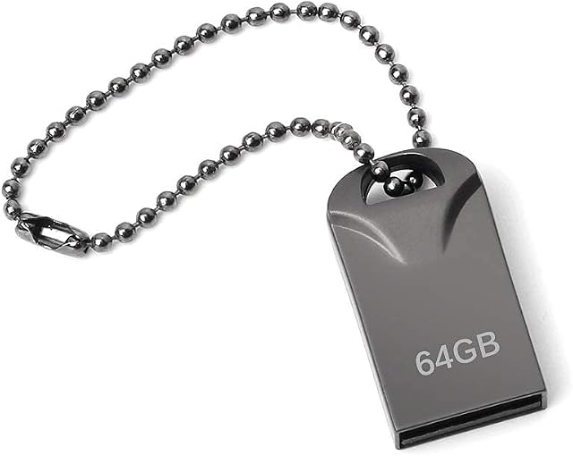 USB Flash Drive 2.0 64GB, Mini Memory Stick 2.0 64GB Waterproof Thumb Drive Pendrive USB Stick 2.0 64GB for PC Laptop Computers Tablet etc (Grey)