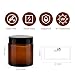 TUZAZO 4 Oz Thick Amber Round Glass Jars with Inner Lids and Black Lids, 12 Pack Small Empty Candle Making Jars/Cosmetic Containers for Lotions, Creams, Body Butters, Essential oil Beauty Products