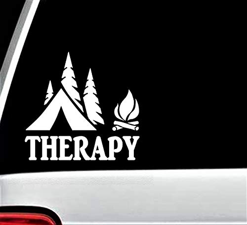 Bluegrass Decals Camping Therapy Decal Sticker for Car Window F1070
