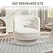 HOMCOM Sessel Wohnzimmer Drehbarer Relaxsessel mit Armlehnen, Loungesessel Lesesessel mit Sherpa-Optik, Polstersessel für Schlafzimmer Cremeweiß