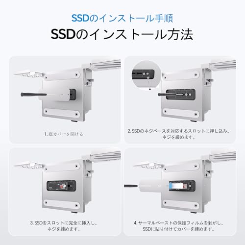 Image of Mac mini M4 Dock & Stand with M.2 NVMe 8TB SSD Enclosure, Macmini M4 Hub with HDMI 4K 60Hz, 3 USB-A 10Gbps for Mac mini M4 /M4 Pro 2024 (VESA Mac mini M4 Dock)