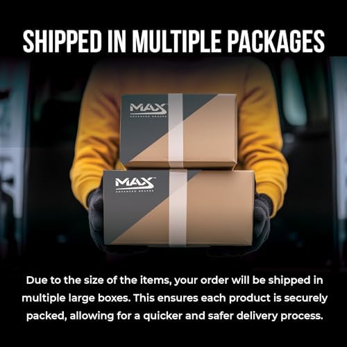 MAX Advanced Brakes - Brake Kit For 2009-2018 Volkswagen Tiguan, 2015-2018 Audi Q3 Quattro| Carbon Ceramic Brake and Rotor Kit Front and Rear| OE Replacement Brake Rotors — view 8