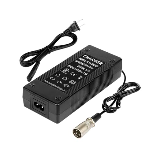 54.6V 2A XLR Charger Electric Hover Board Power 48V 13S Motorcycle Razor Hoverboard Trickle Lithium Battery(54.6V 2A,EU Plug)