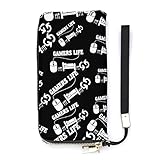 Gamers Life - Carteras de pulsera elegantes para mujer, con cremallera, bolso largo con tarjetero, Estilo:, 20x10.5cm