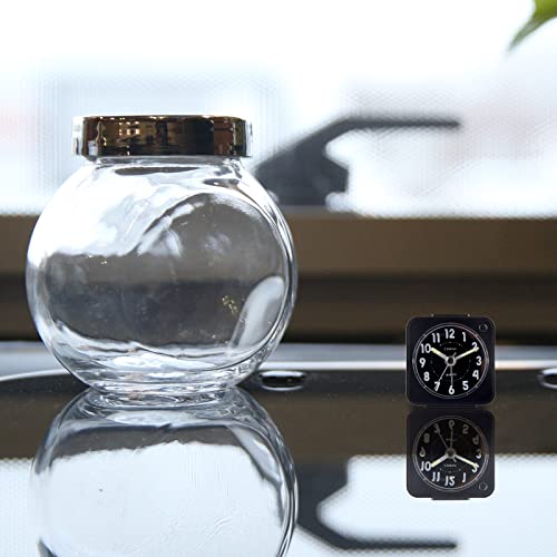 Ostar Small Travel Snooze Analog Alarm Clock Quartz Silent With Lighted Square Tiny Clock Aa Battery Operated Non Ticking Bedroom Bathroom Shelf Teens #TOP5