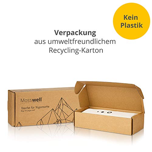 Mosswell® Yogatasche mit Design | Yogamattentasche aus Baumwolle | 70cm lang | mit Schultergurt