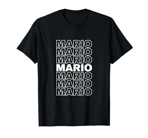 I Love Mario Retro Patrón Personalizado Nombre Camiseta