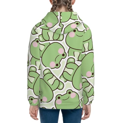 Cute Frog Kids Pullover Hoodies Boys Sweatshirts Girls Athletic Clothes with Pocket4