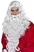 SMIFFYS Smiffy's Kit Babbo Natale, Bianco, con parrucca e barba Uomo, Taglia Unica, 38317
