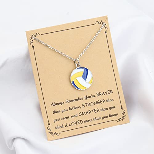 FUSTMW Volleyball Gifts: Necklace & Charm for Volleyball Players & Coaches3