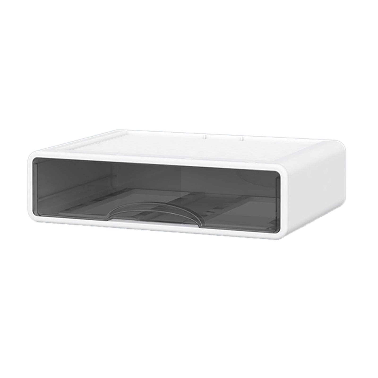 Mllepjdh Stylish Desk Storage Box Practical Workplace Storage Solution with Elegant Drawer Designs for Home or Use Clear Gray Drawer
