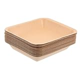 BCOATH 25 piezas Platos de Cartón Desechables de Papel Kraft Resistentes y Gruesos para Snacks Fritos y Papas Fritas Aptos para Barbacoa Restaurante y Fiestas